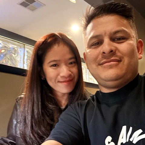 Derek Torculas, founder of NorCal Home Offer, with his wife in Redding, CA